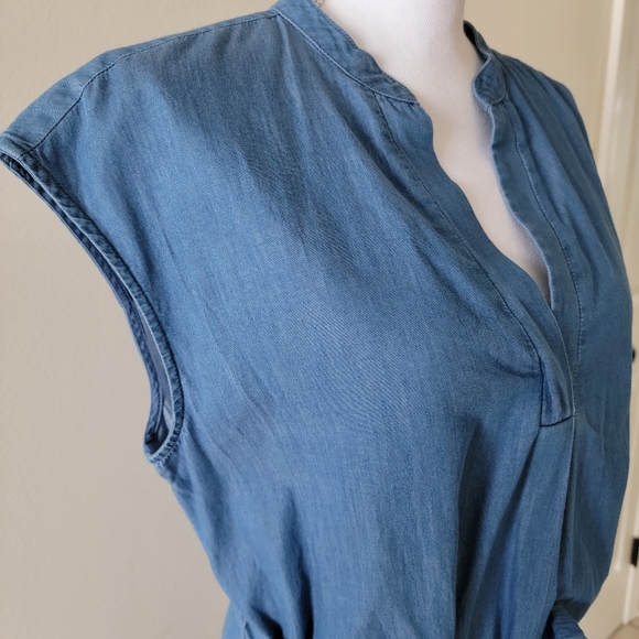 Jones New York Denim Tie Dress- Size 10 - Picture 7 of 13